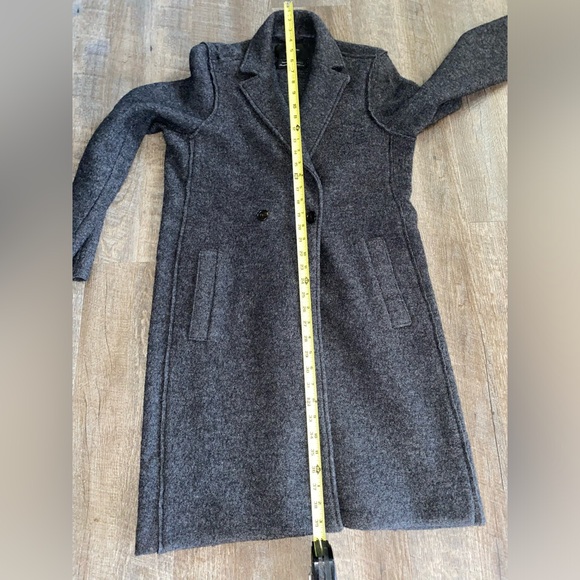 J.Crew Daphne topcoat Italian Boiled Wool Charcoal Gray NWOT (Read Description) - Picture 10 of 13